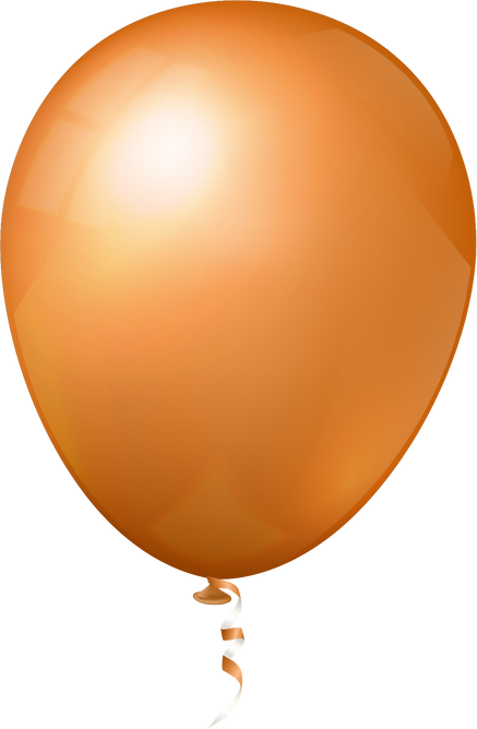 Orange 3D Balloon