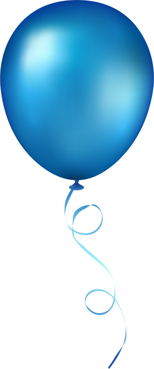 Realistic Blue Balloon 