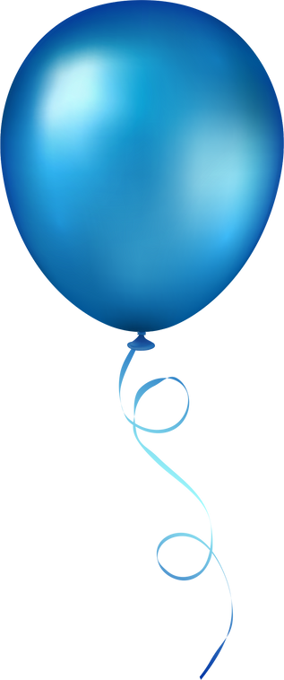 Realistic Blue Balloon 